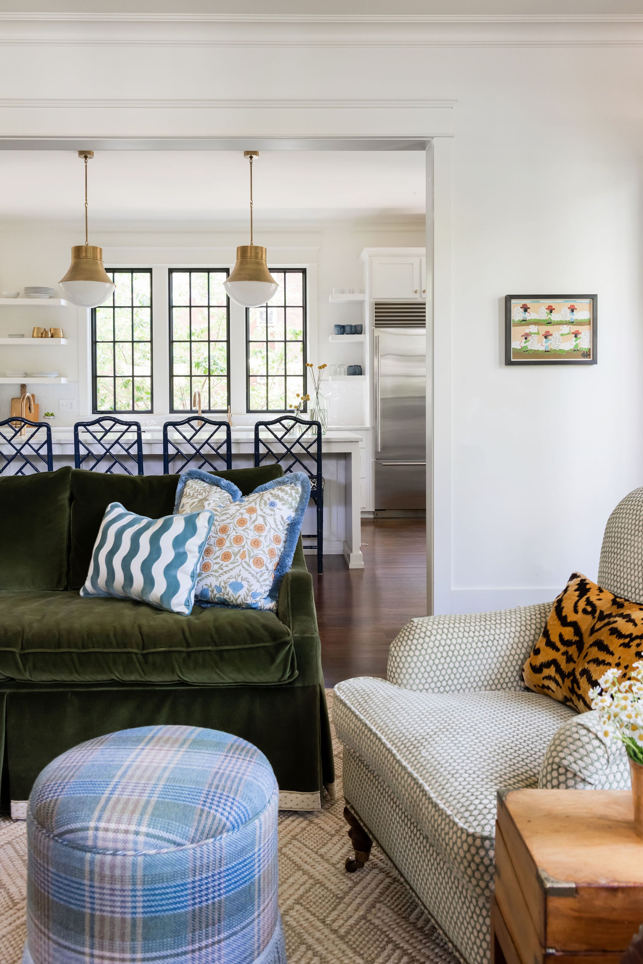 Luxury residential interior design by Kate Figler Interiors in Nashville featuring timeless and layered interiors.