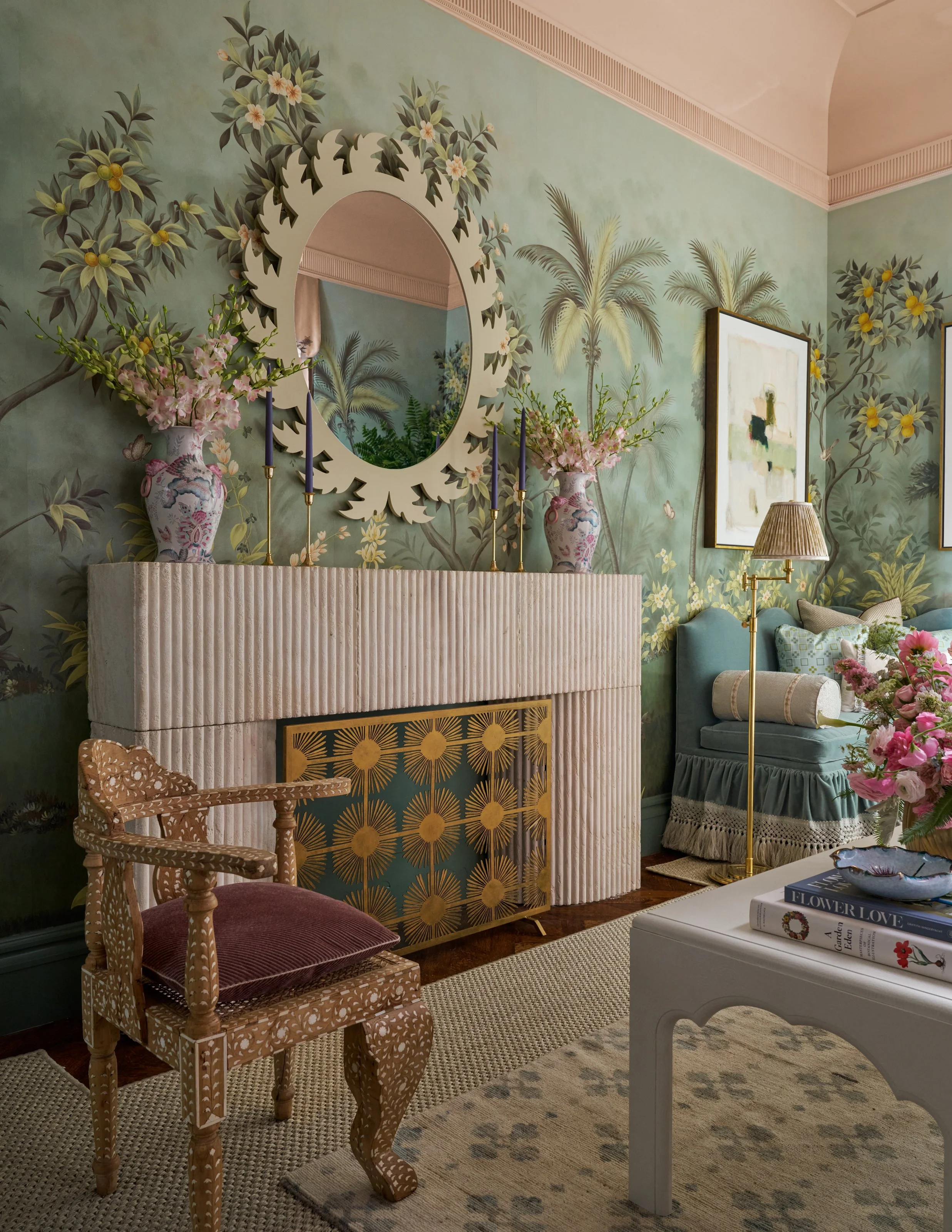 Luxury residential interior design by Kate Figler Interiors in Nashville featuring timeless and layered interiors.
