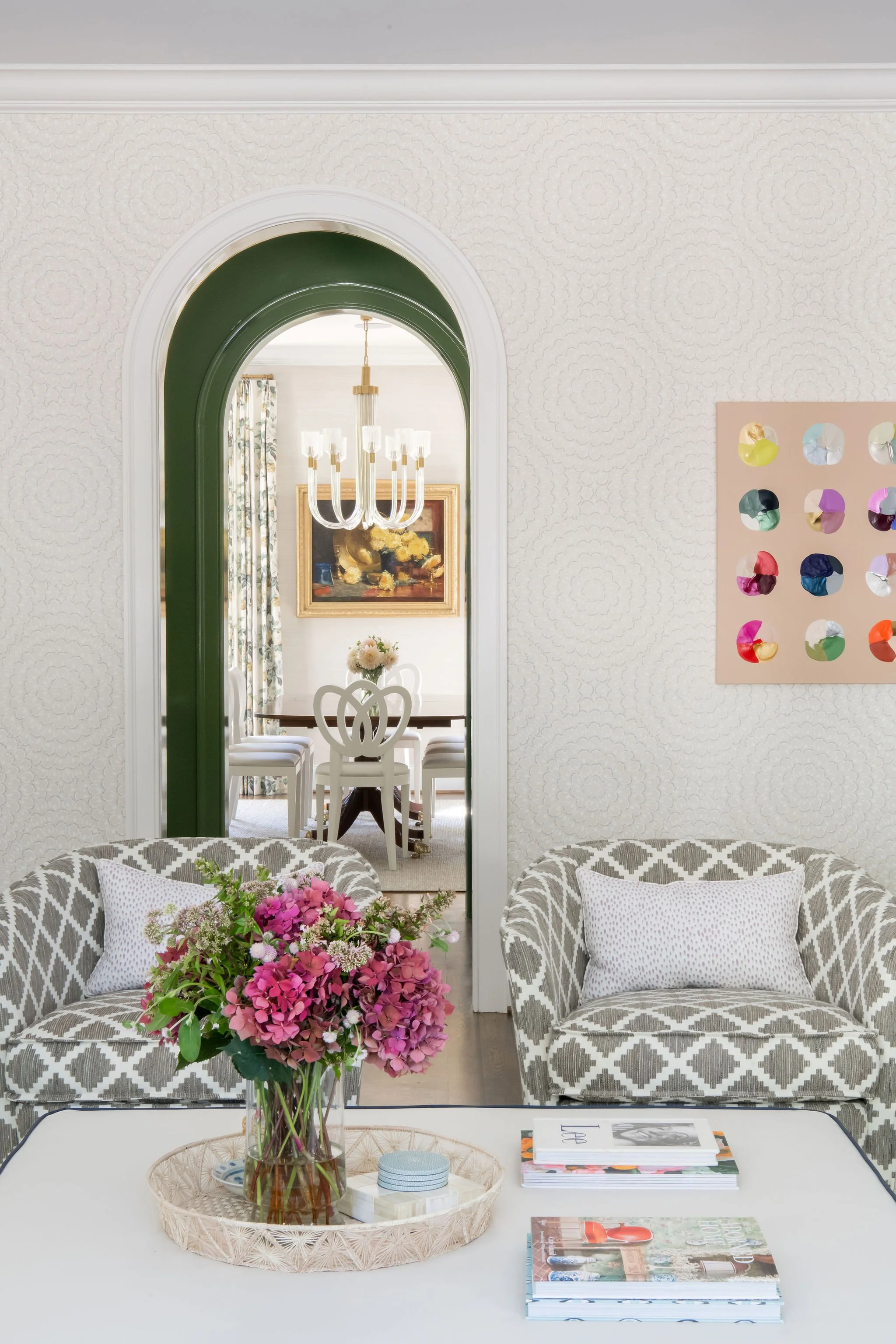 Luxury residential interior design by Kate Figler Interiors in Nashville featuring timeless and layered interiors.