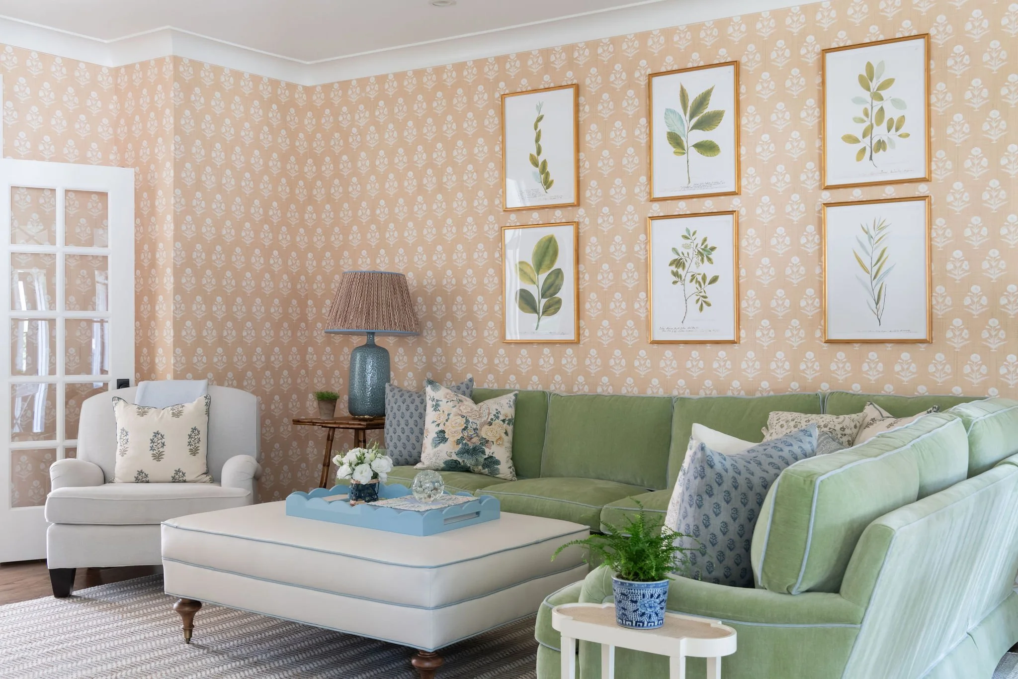 Luxury residential interior design by Kate Figler Interiors in Nashville featuring timeless and layered interiors.