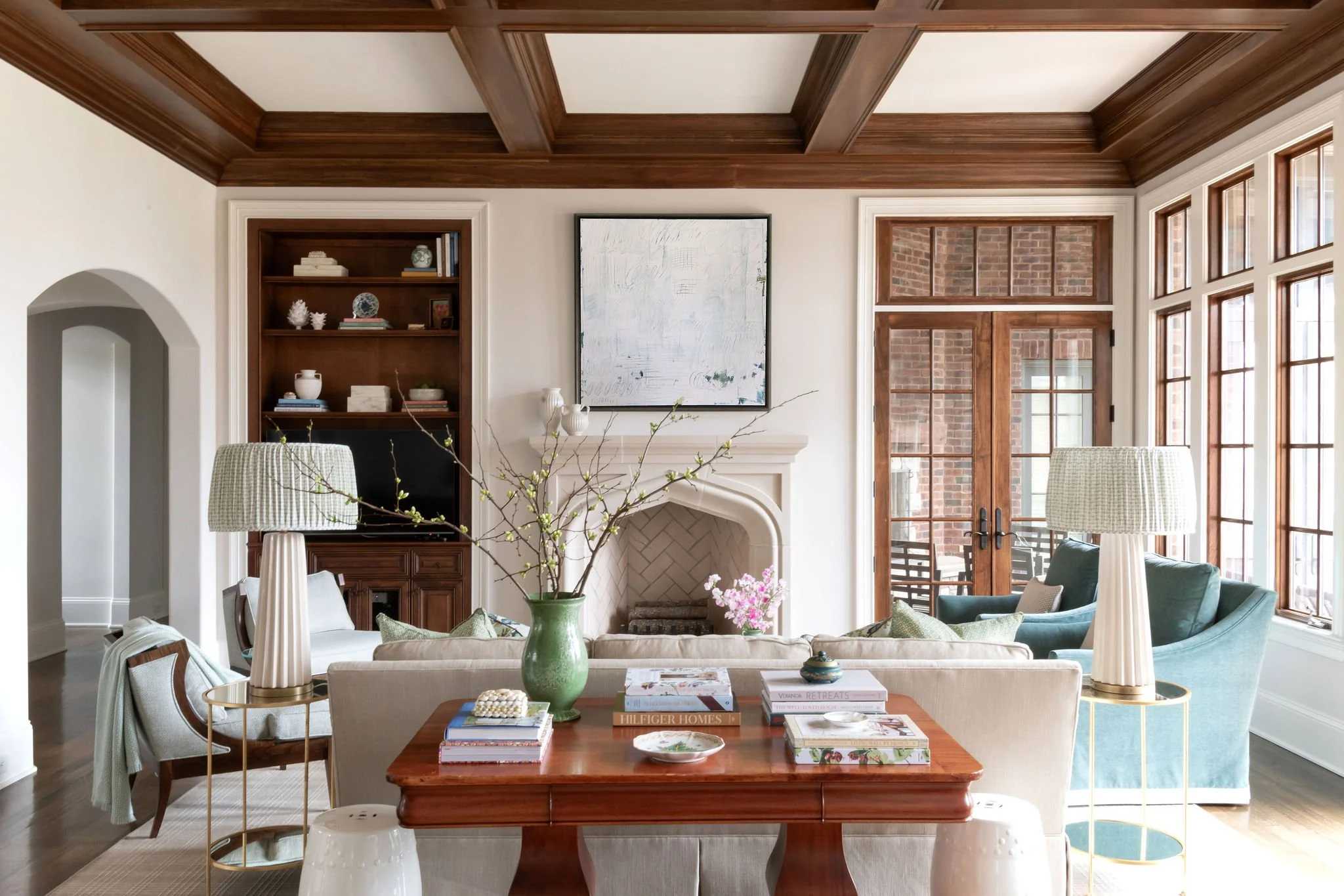 Luxury residential interior design by Kate Figler Interiors in Nashville featuring timeless and layered interiors.