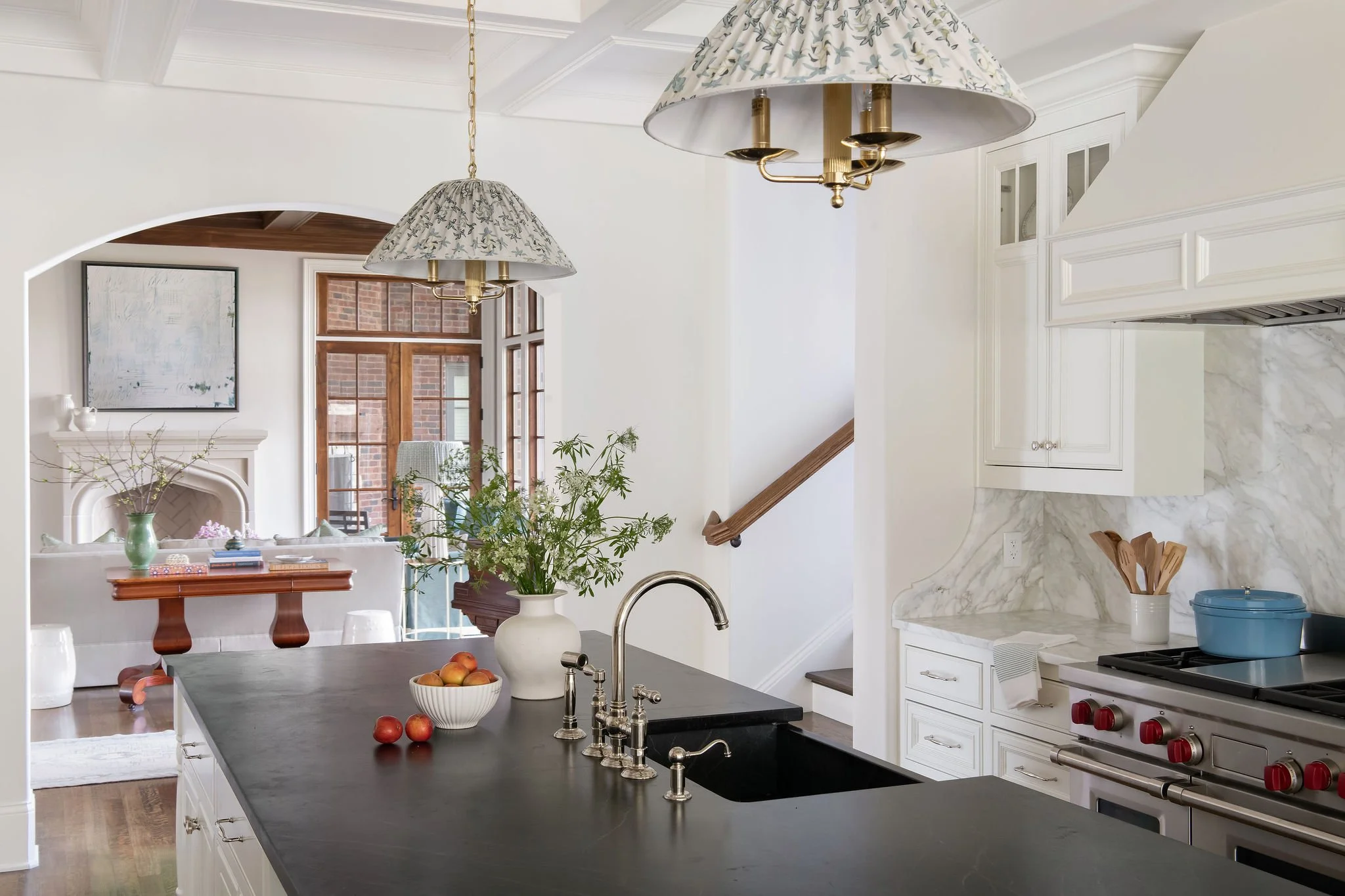 Luxury residential interior design by Kate Figler Interiors in Nashville featuring timeless and layered interiors.