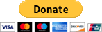 Donation button with VISA, Mastercard, American Express, Discover, and Diners Club logos.