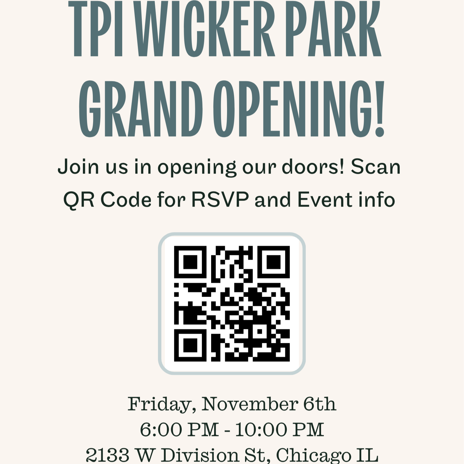 TPI Wicker Park Grand Opening Party!