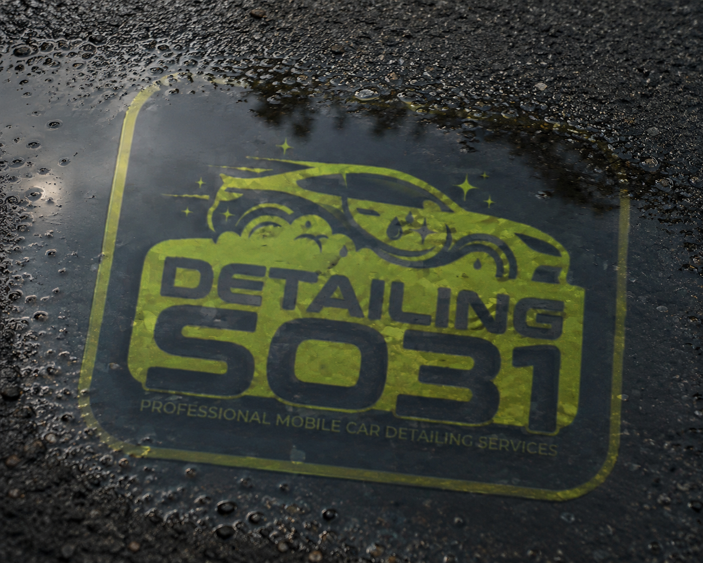 Detailing SO31 logo within a puddle on the floor