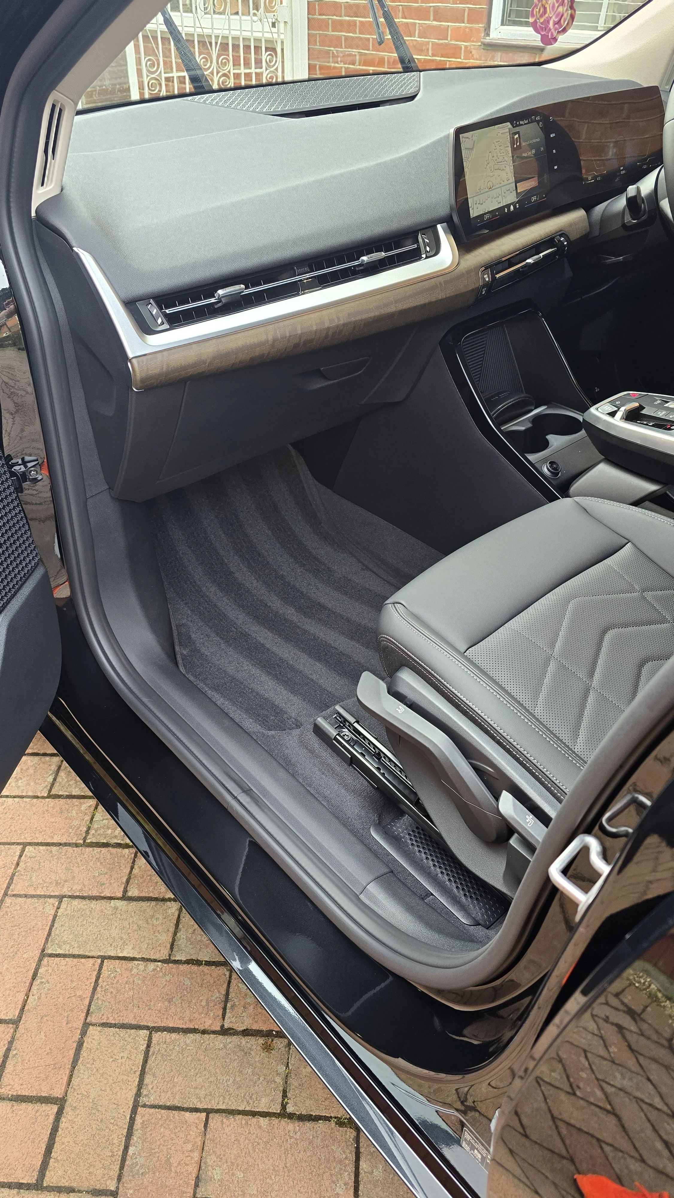 inside a clean car with seats and carpets