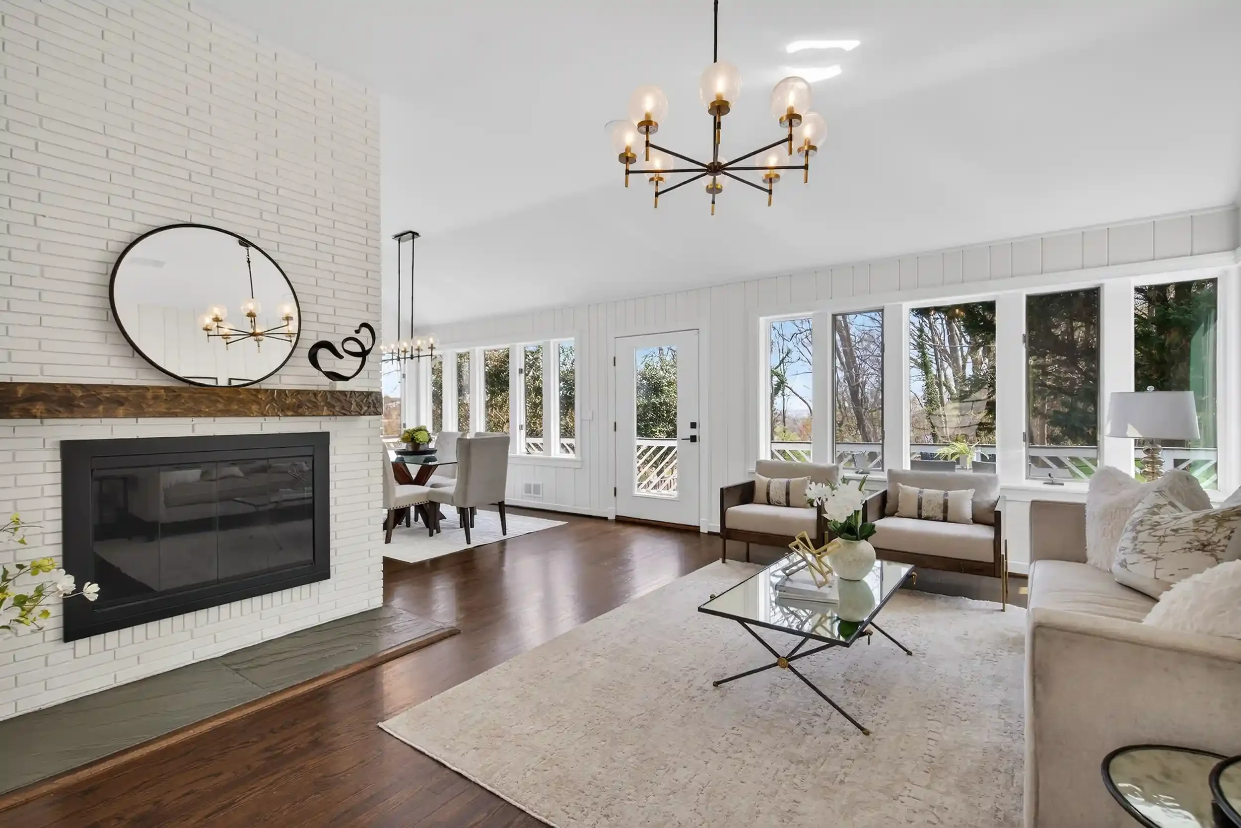 North Arlington home staging in a modern living room to sell your home