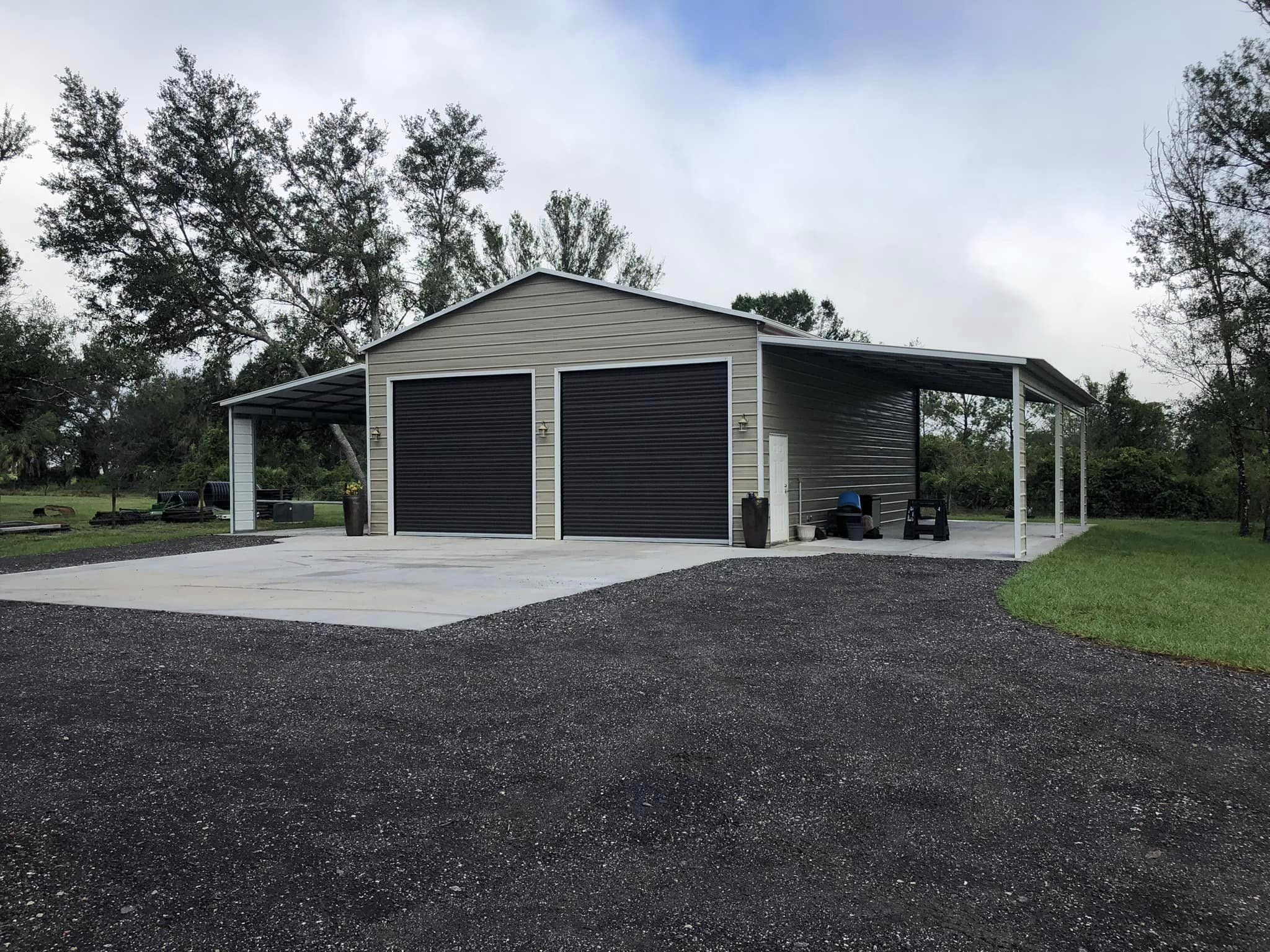 48x40x12 Metal Garage Building with Lean
