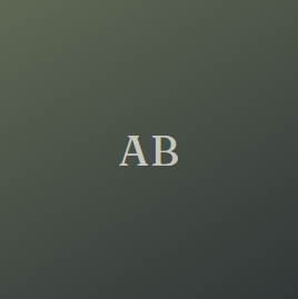 Gray background with white initials 'AB' centered.