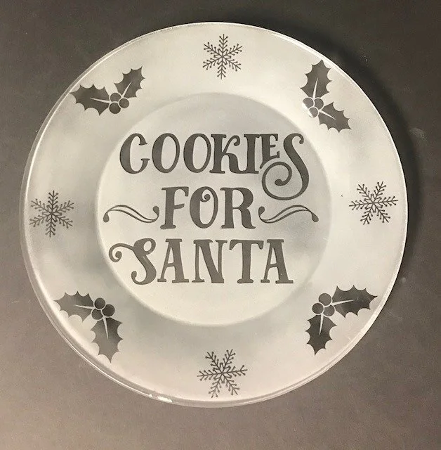 Festive 'Cookies for Santa' Plate