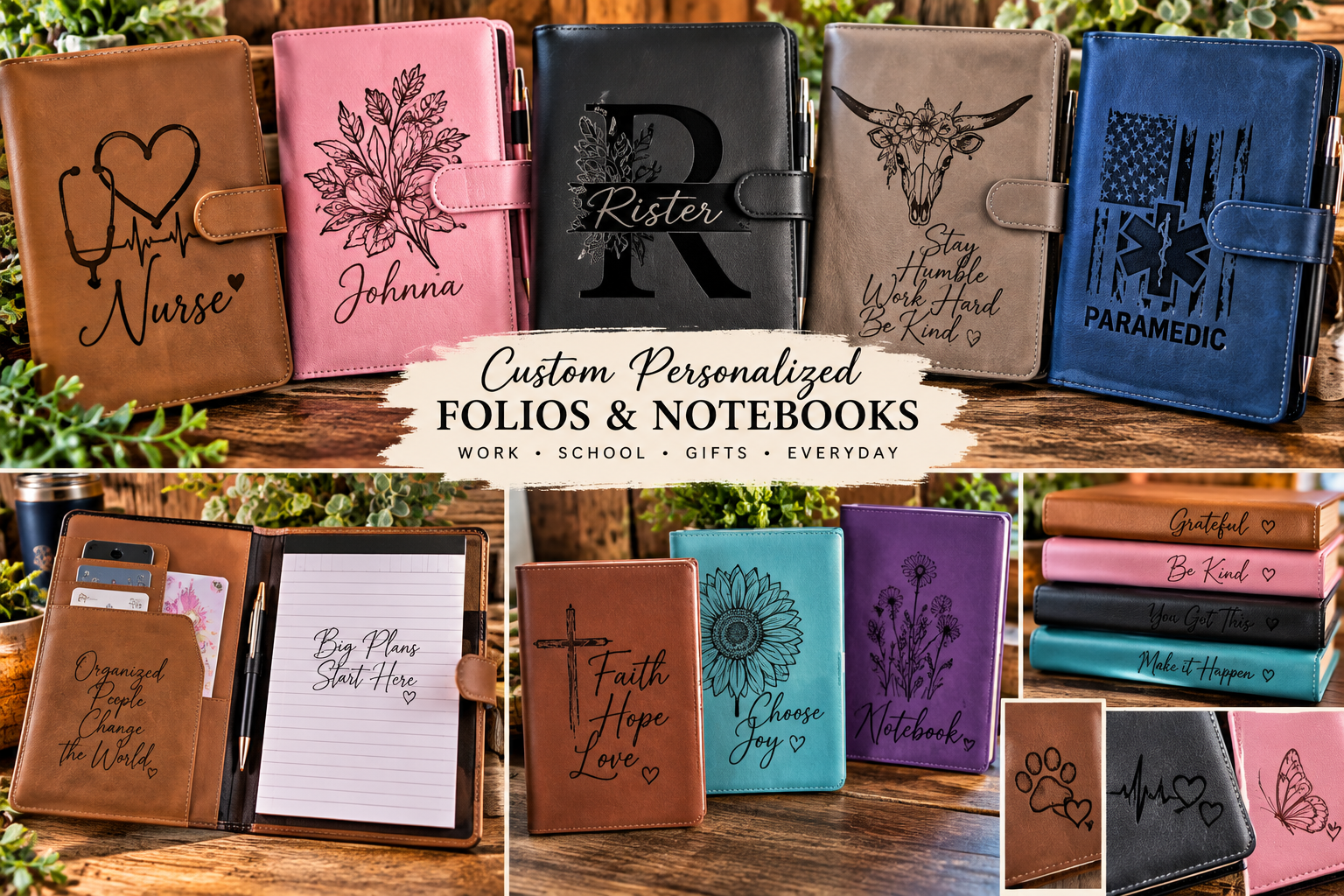 Custom Personalized Folios & Notebooks