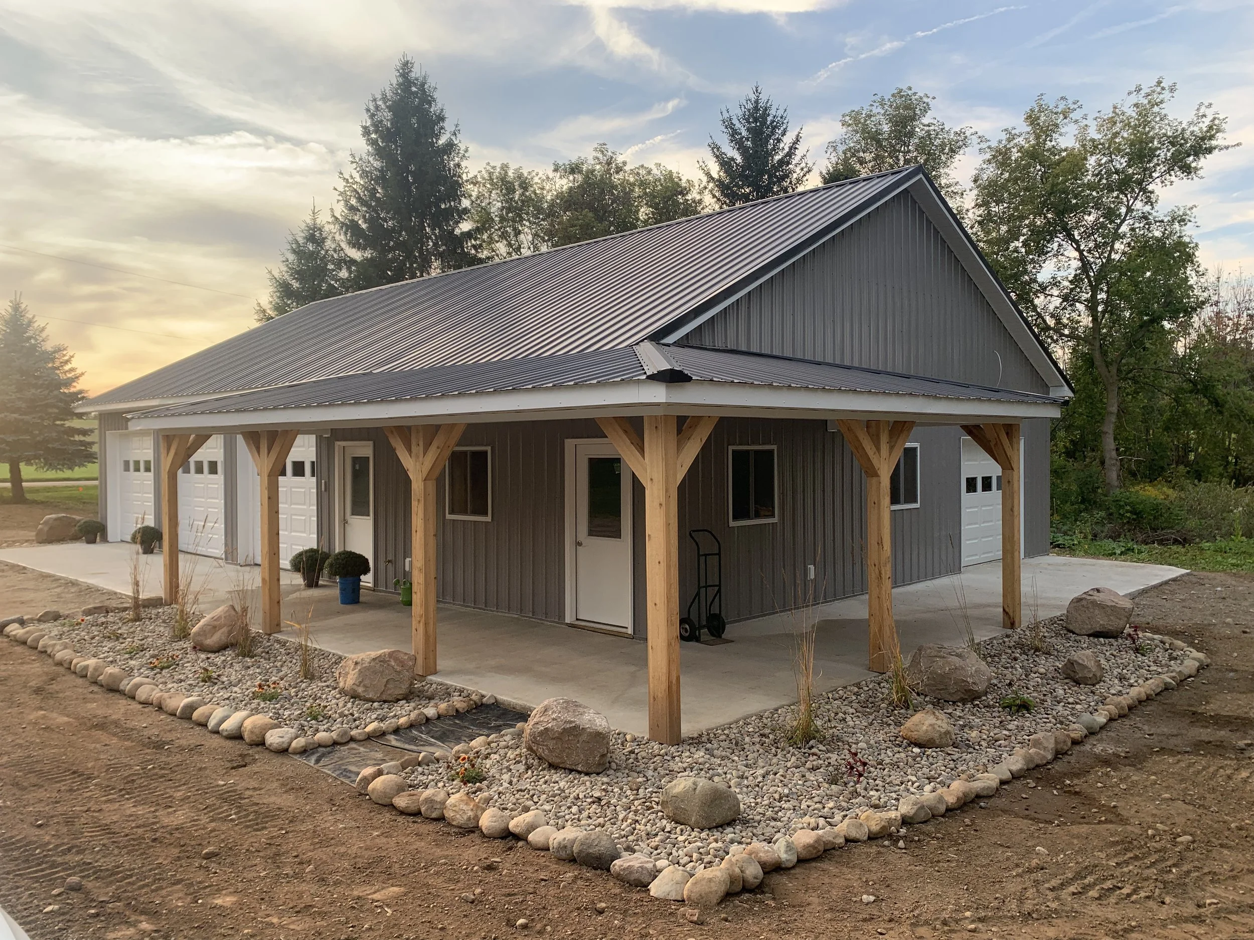 Landscape design around new construction