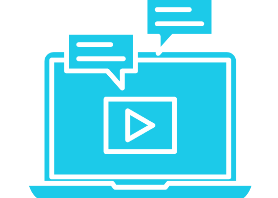 Icon displaying digital learning.