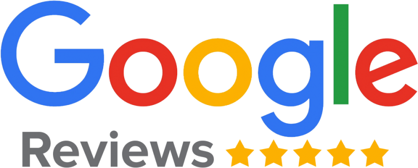 Google logo with text 'Replay' and five gold stars below.