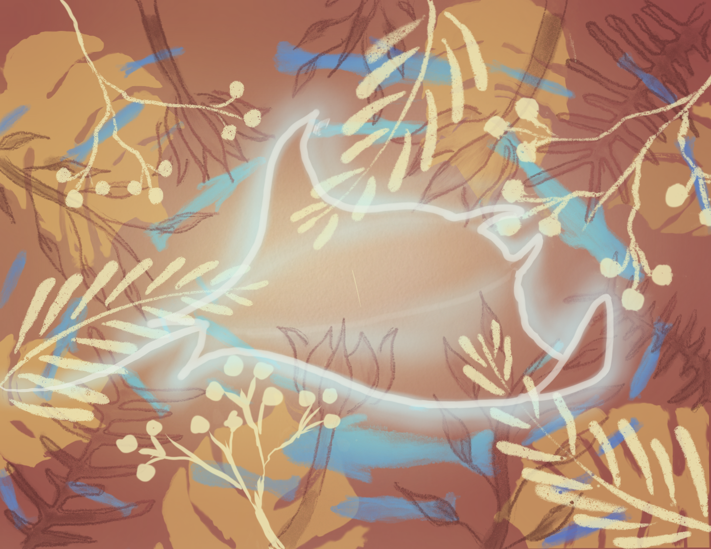 <b>Manta Patronus</b><br>digital illustration<br>8" x 10" (Copy)