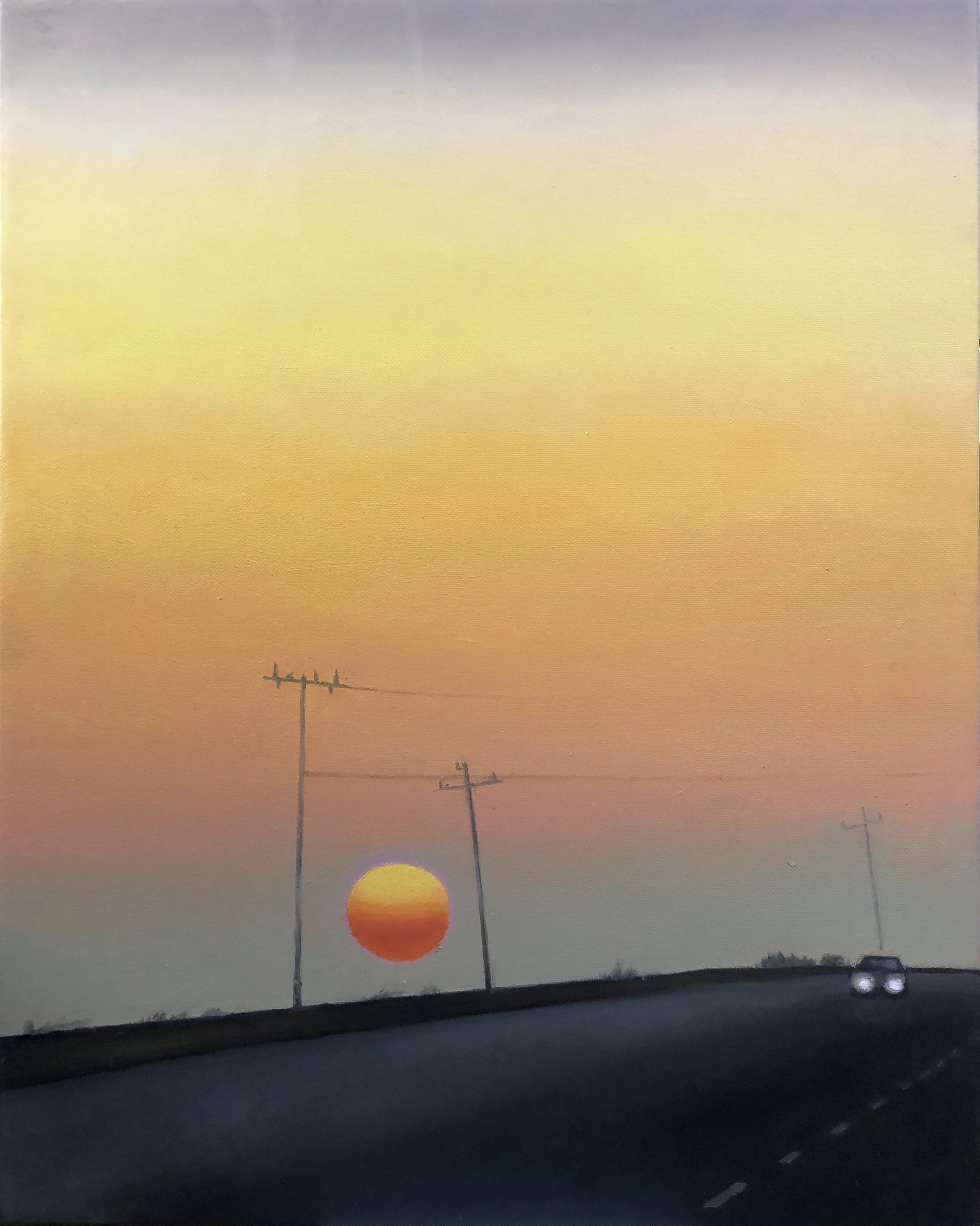 <b>Santa Cruz Sunset</b><br>oil on canvas<br>22" x 28" (Copy)