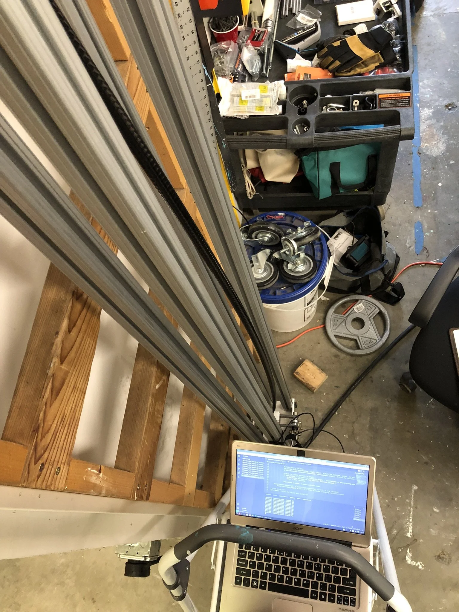 Test sample deflection