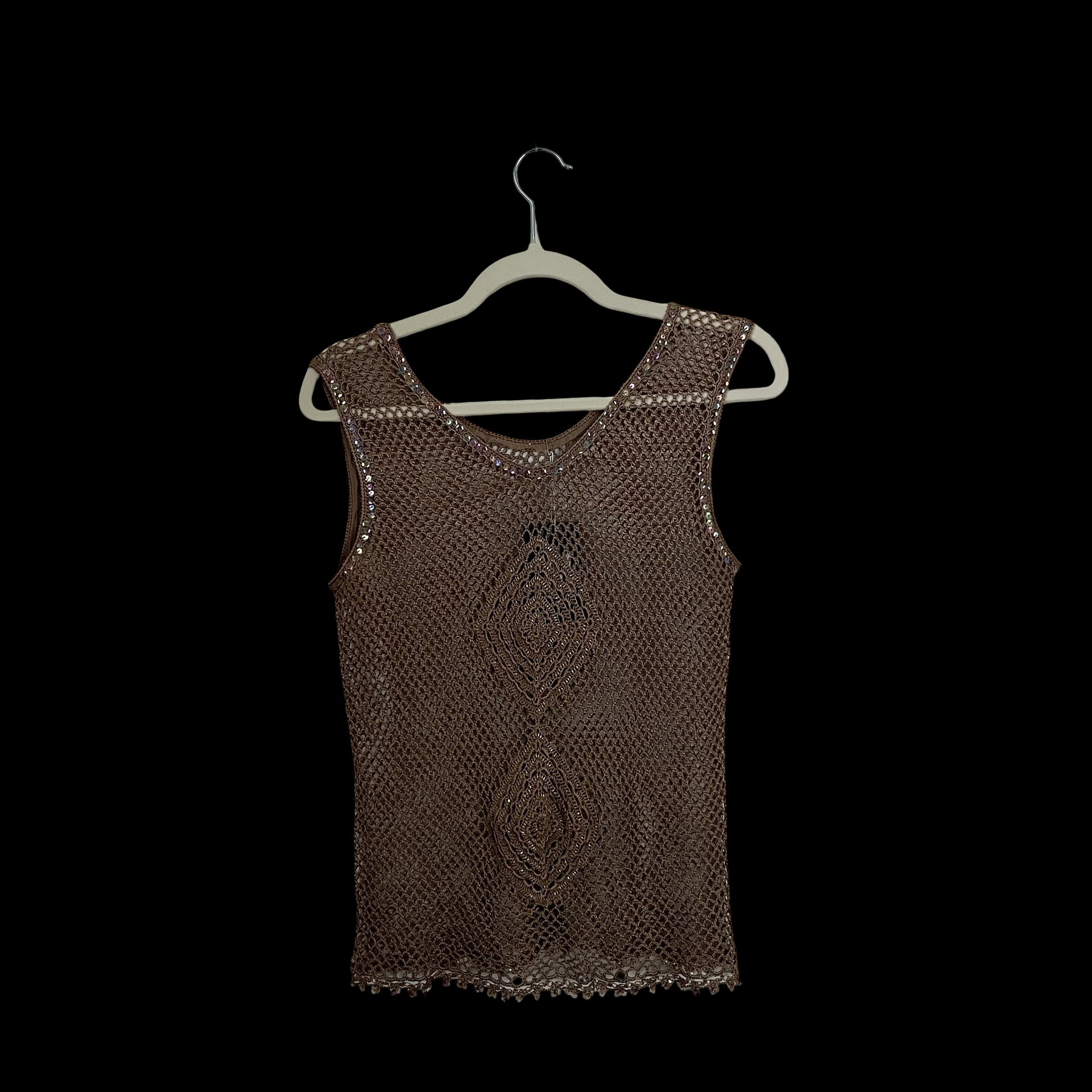 crochet sparkle top