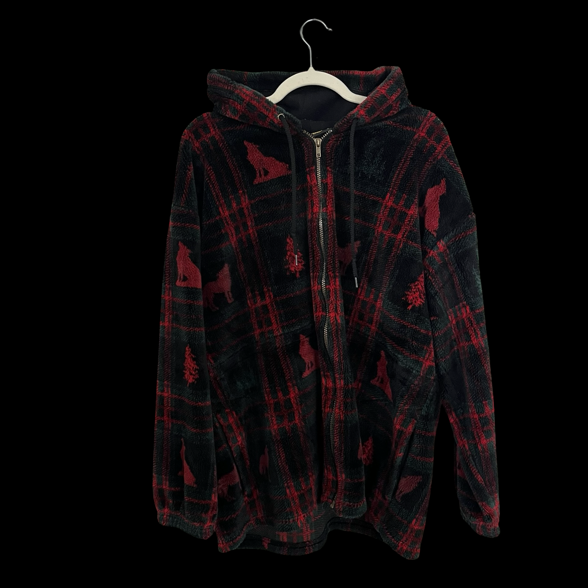 wolf zip up