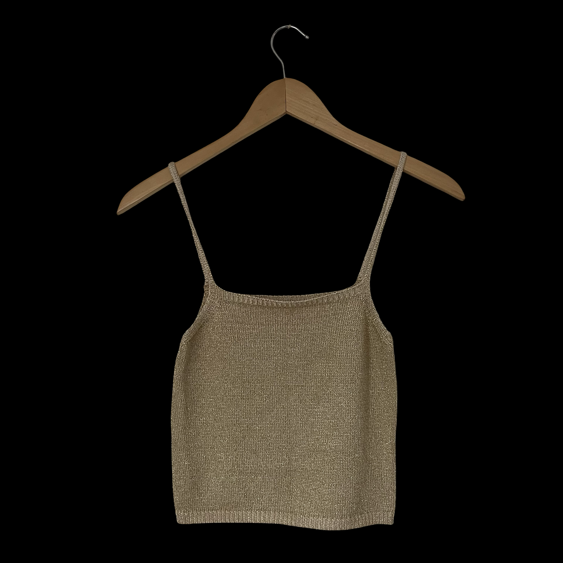 gold knit tank