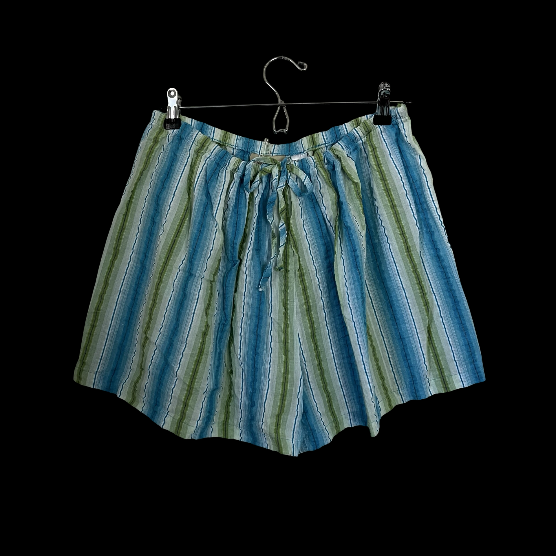 striped cotton shorts