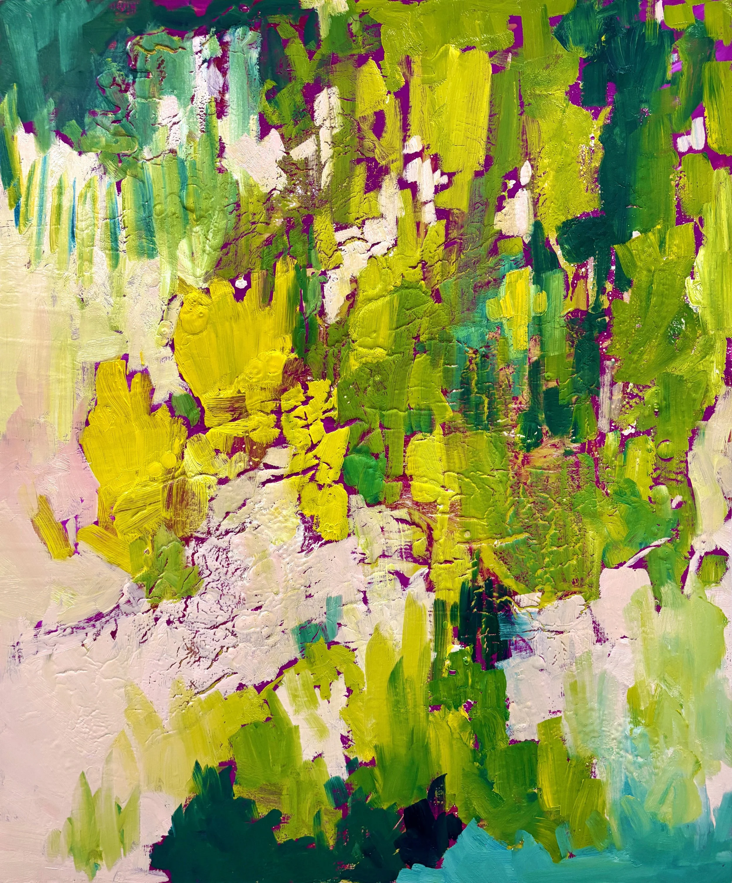 Goop and Gunk ༚ acrylic mediums and oil on wood panel ༚ 24 x 20 in ༚ 2026