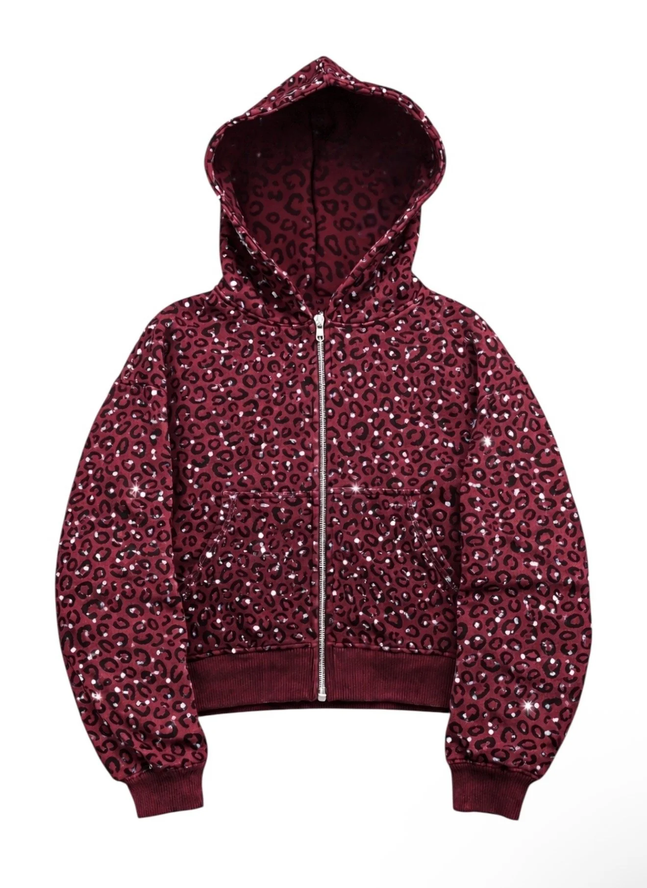 “Stardust” Pink Diamond Cheetah Zip-Up