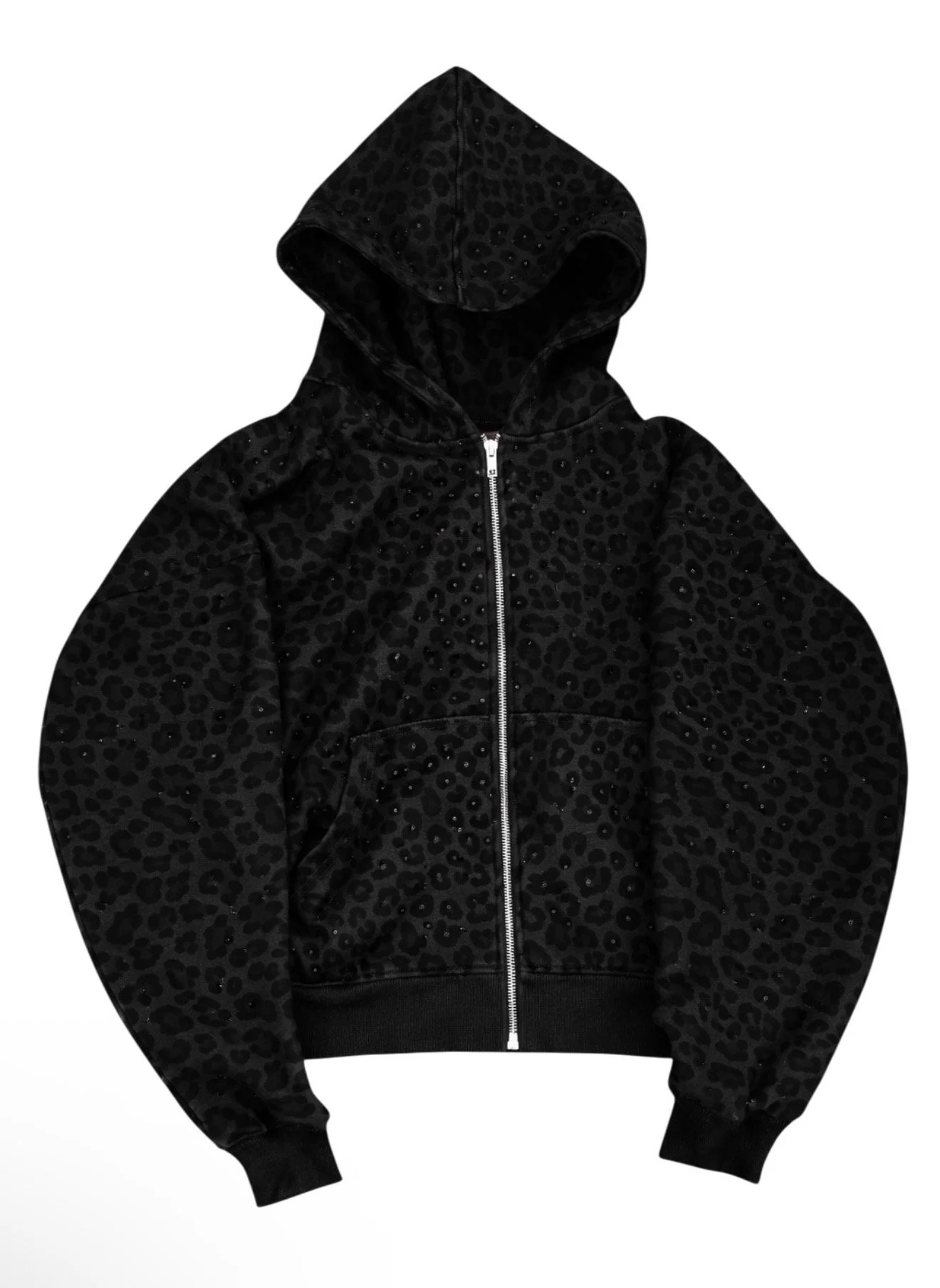 “Stardust” Black Diamond Cheetah Zip-Up