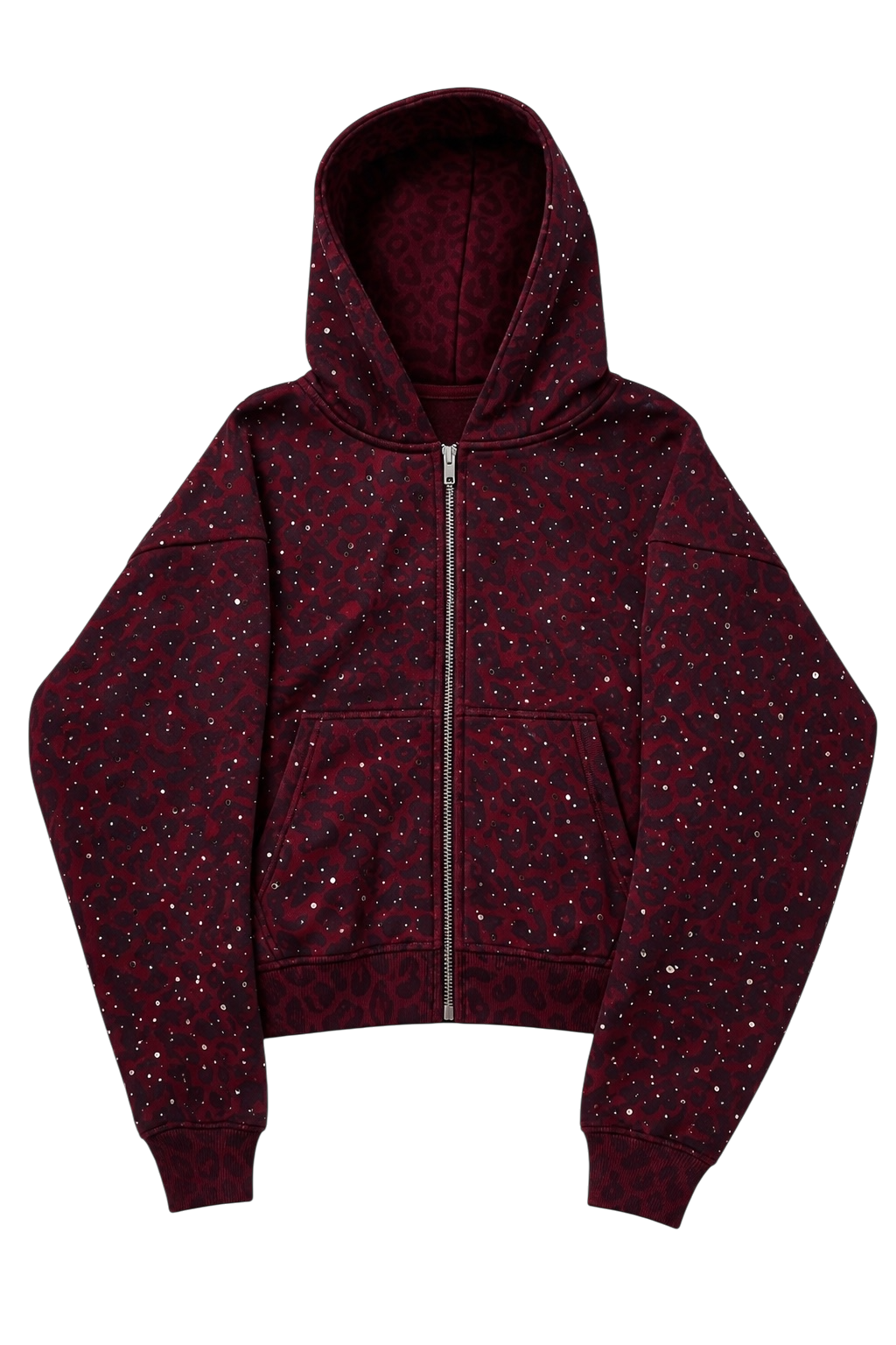 “Stardust” Red Diamond Cheetah Zip-Up