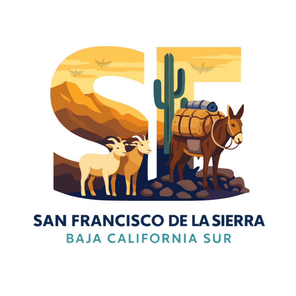 Logo oficial de San Francisco de la Sierra, comunidad rural y ecoturística de Baja California Sur.