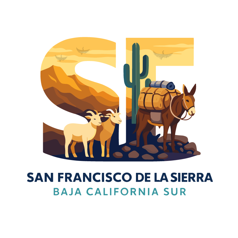 Logo oficial de San Francisco de la Sierra, comunidad rural y ecoturística de Baja California Sur.