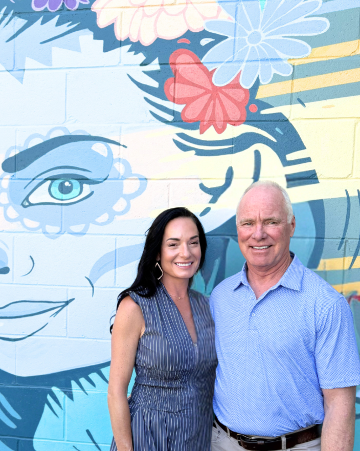 Owner Jeff Peterson of Surf City Line and fianceé Stephanie Davis- headshot
