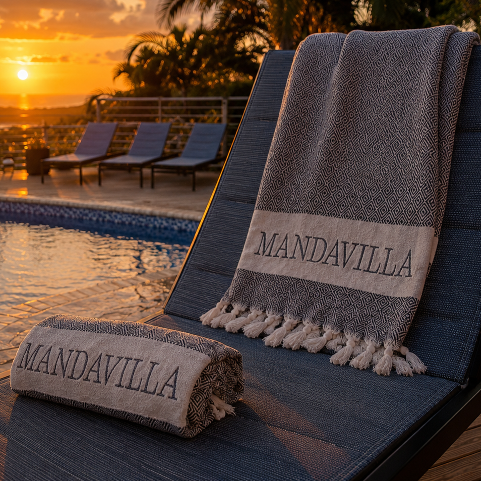 Mandavilla Turkish Beach Towel