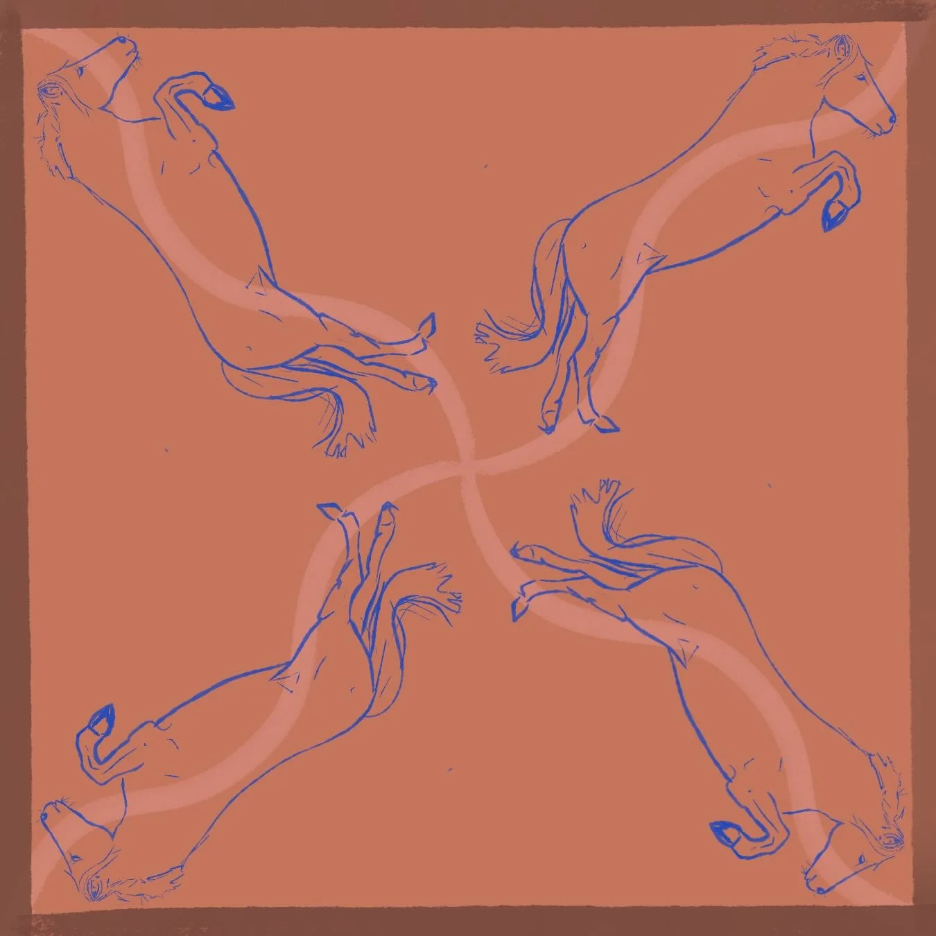 Sketch book share, procreate addition 🐎🏇🐎the symmetry tool is my new best friend🏇🐎🏇 #cantstopwontstop