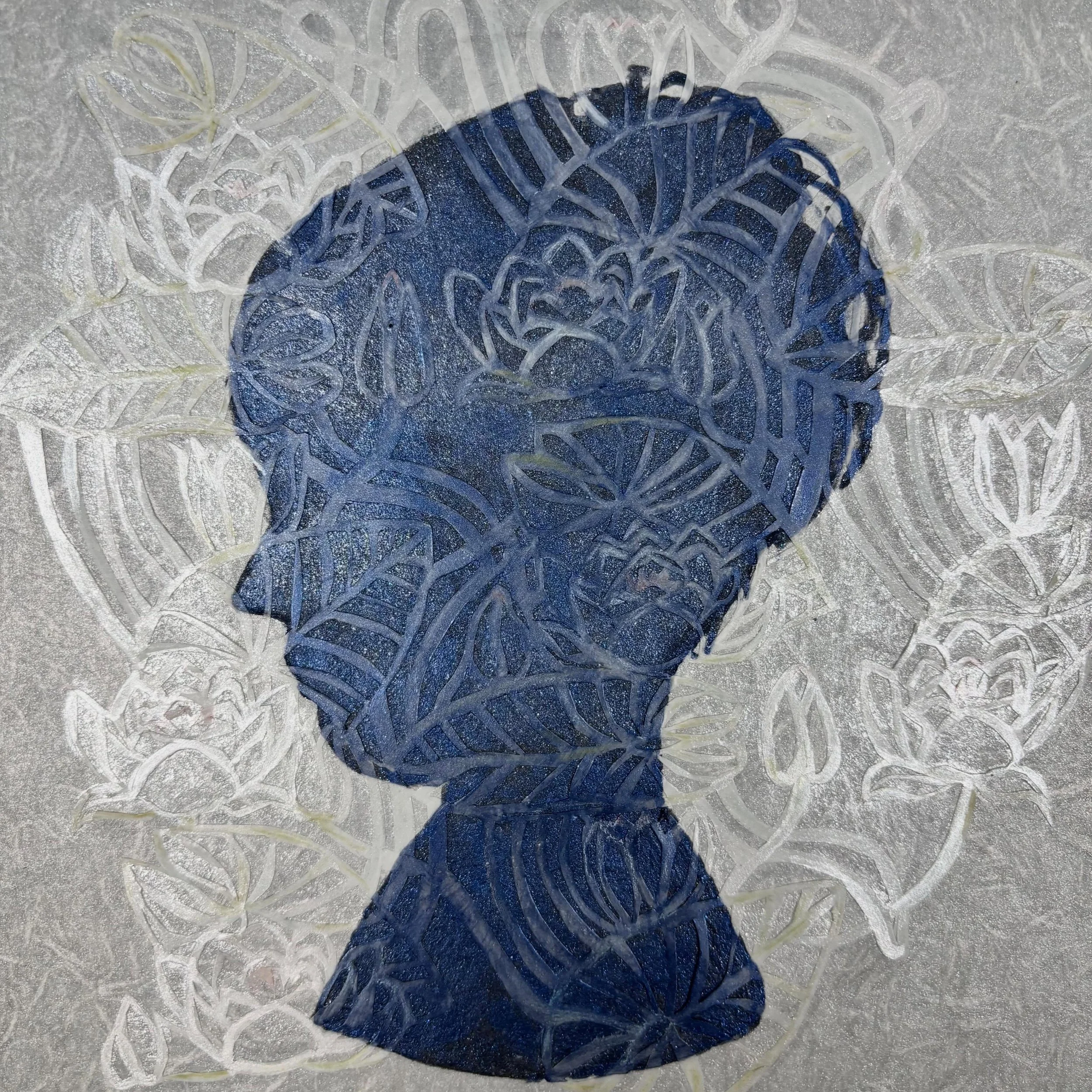 I wanted to create something for a friend that felt somewhat minimal but would feel personal, like a keepsake or a little jewel box. This is is her son Beecher wrapped in a paper web of water-lily, his July birthday month flower 🪷🪷🐚🐚🪷🪷 8&rdquo;