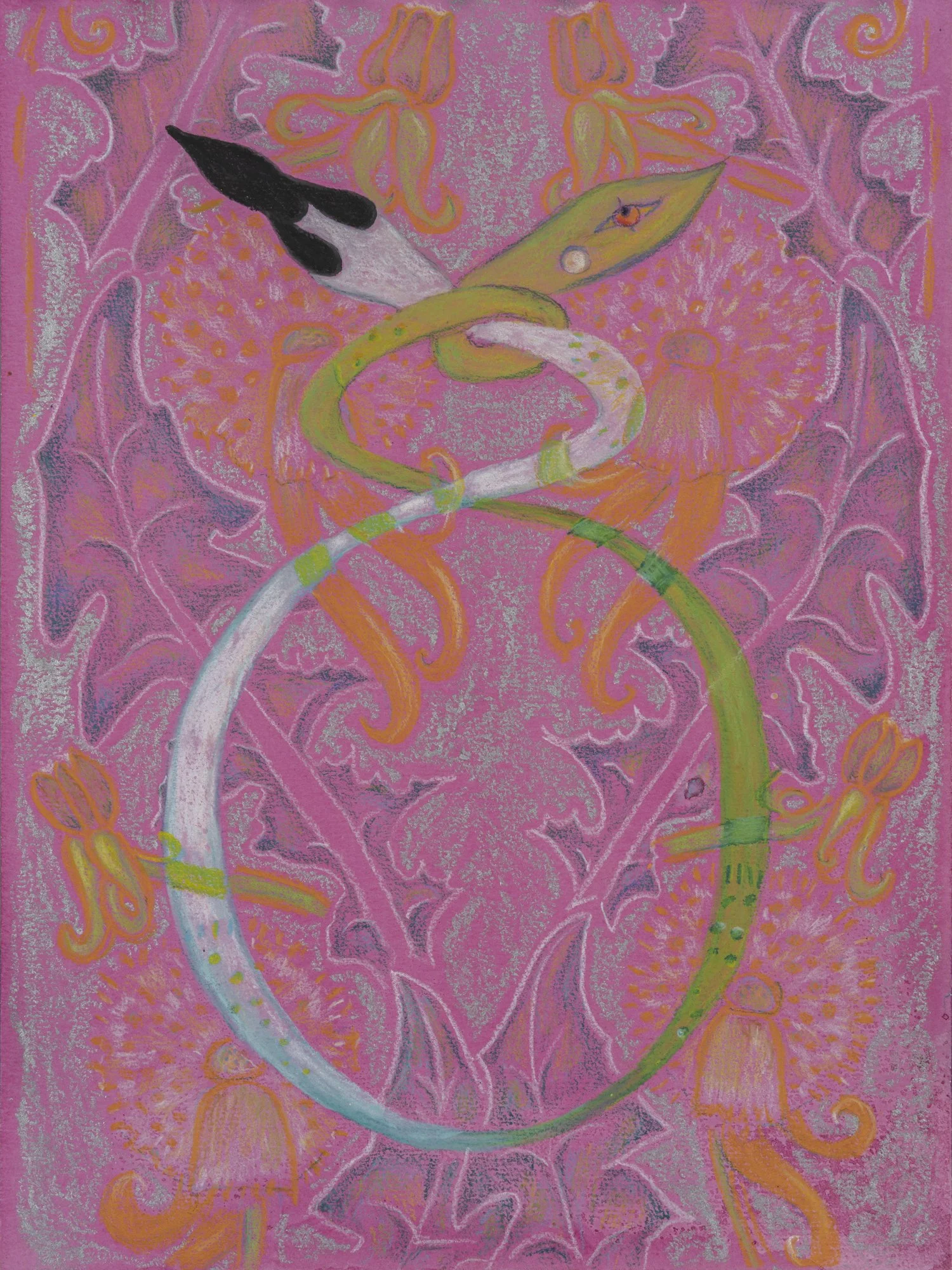 Swan Snake & Dandelions 9x12-sharp.jpg