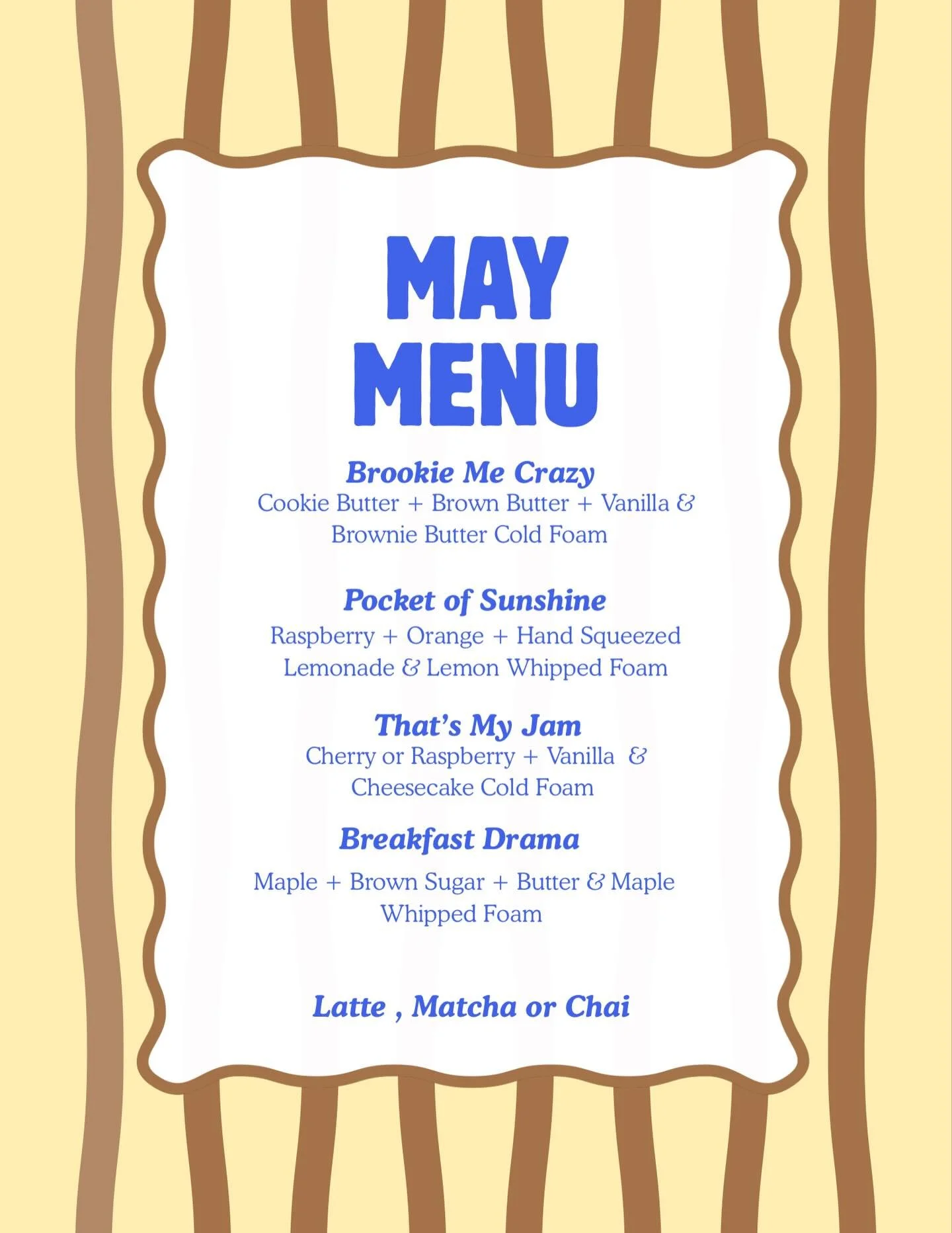 This Whole Menu has me Feeling Fluttery !! We are back this weekend &amp; the drinks are PACKED with flavor !! ?? 

#summermenu #icedcoffee #smallbusiness #lemonade