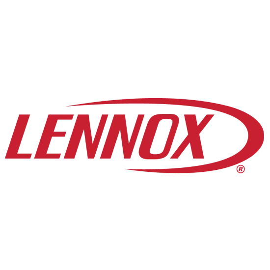 Lennox logo in red with a curved underline