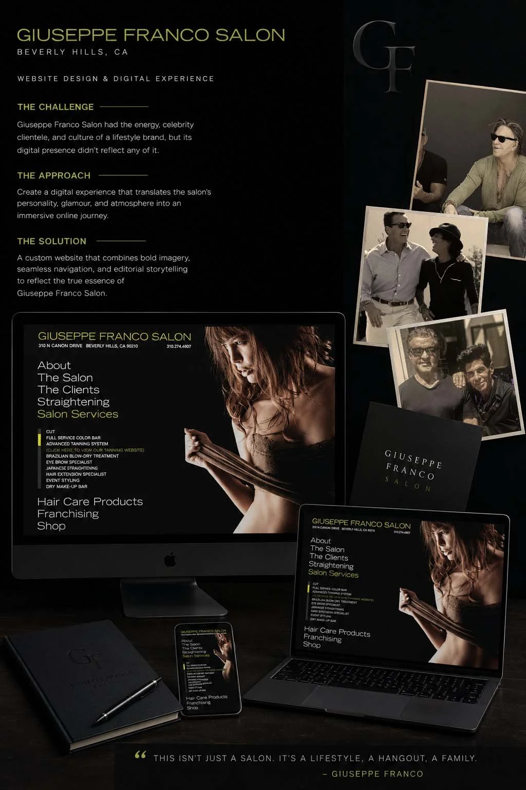  Giuseppe Franco Salon 
 
Luxury Salon Website • Beauty & Lifestyle
  