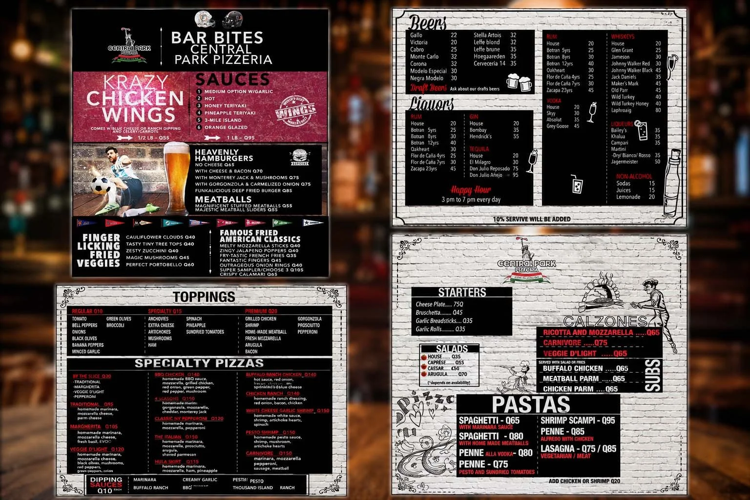  Central Park Pizzeria 
 Restaurant Menu Design • Branding • Ongoing Marketing Support 