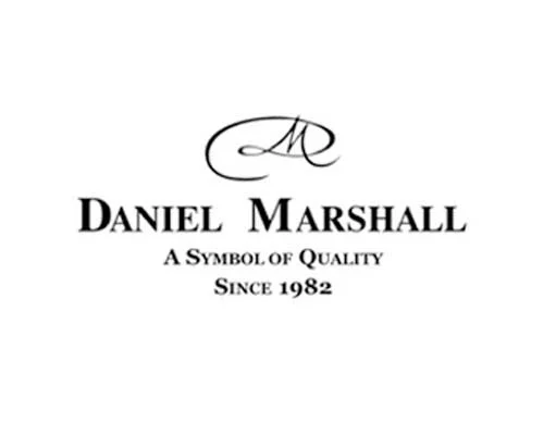 Daniel Marshall logo with elegant script M and the text 'Daniel Marshall, a symbol of quality since 1982'
