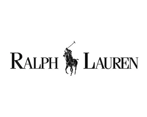 Ralph Lauren logo with text and a polo player silhouette.