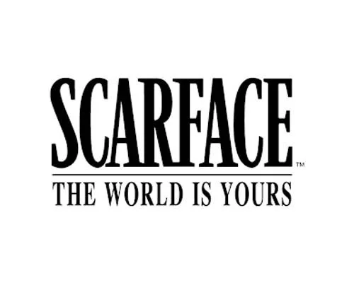 Scareface logo with the slogan 'The world is yours' beneath it