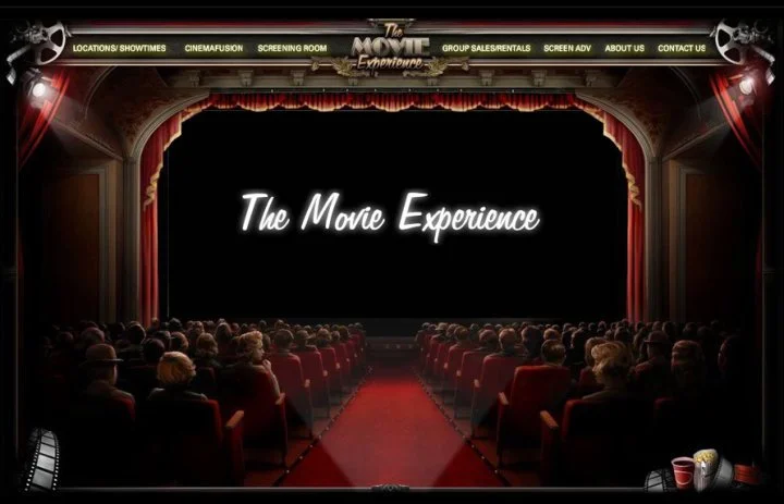  The Movie Experience 
 Cinema Website Design • Entertainment 