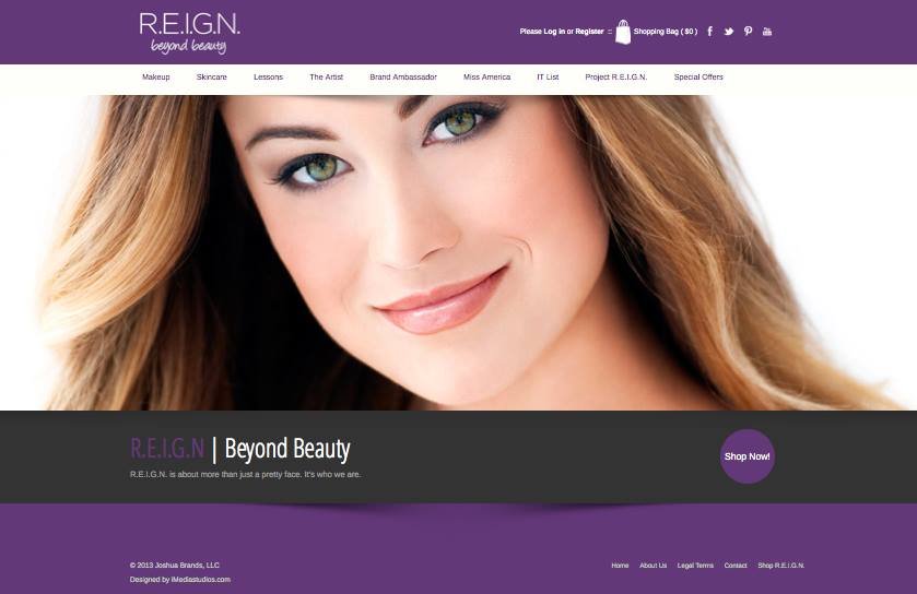  Miss America R.E.I.G.N 
 Ecommerce Website • Beauty Brand • Miss America Official 