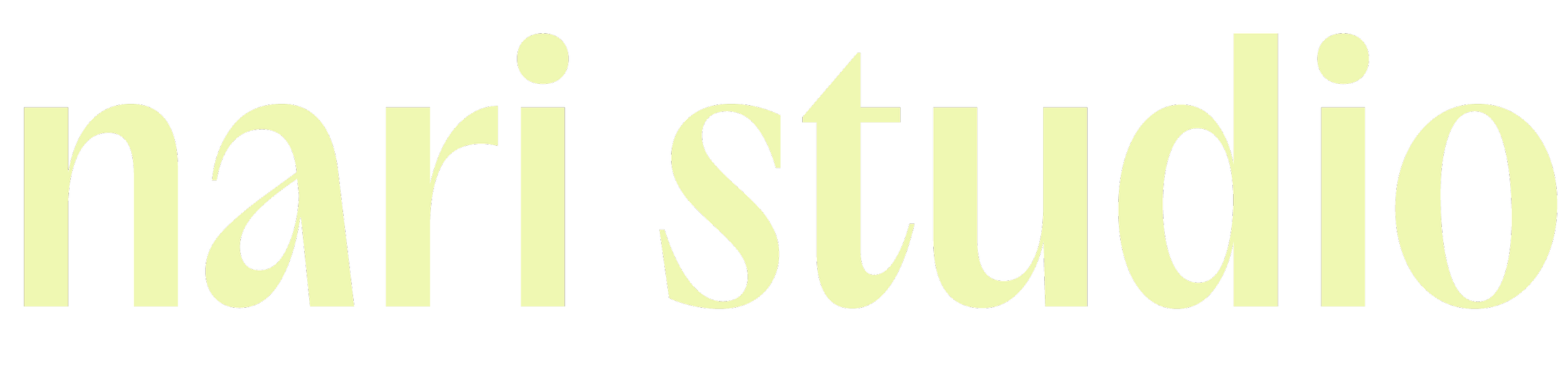 Text that reads "nari studio" in a stylized font.