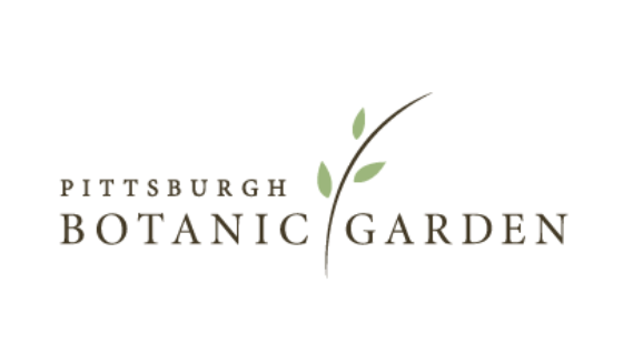 Logo of the Pittsburgh Botanic Garden with a plant graphic and the name.