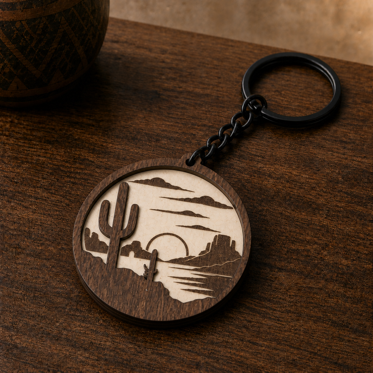 The Sunset Premium keychain