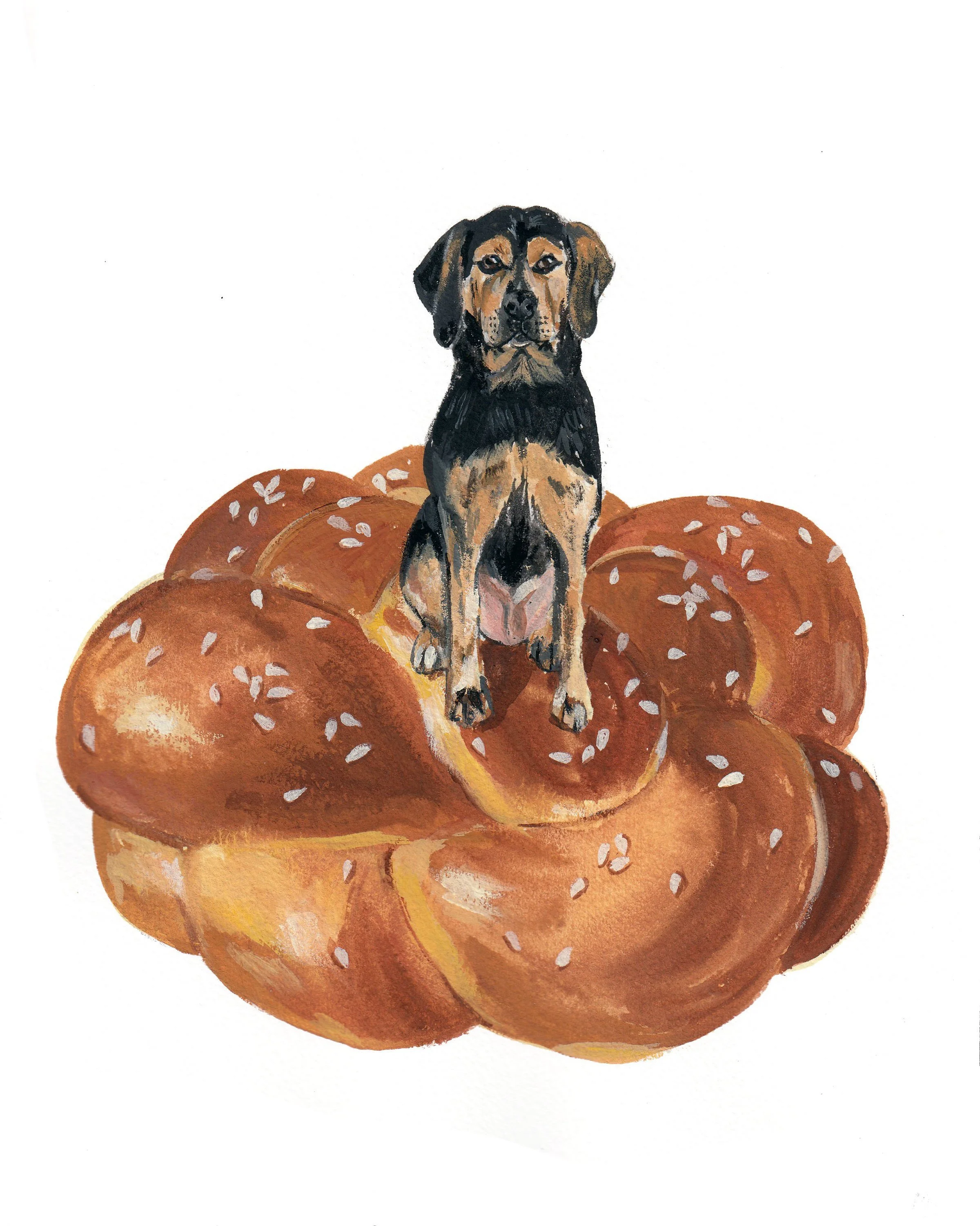 Custom Pet on Food Portrait - 8x10