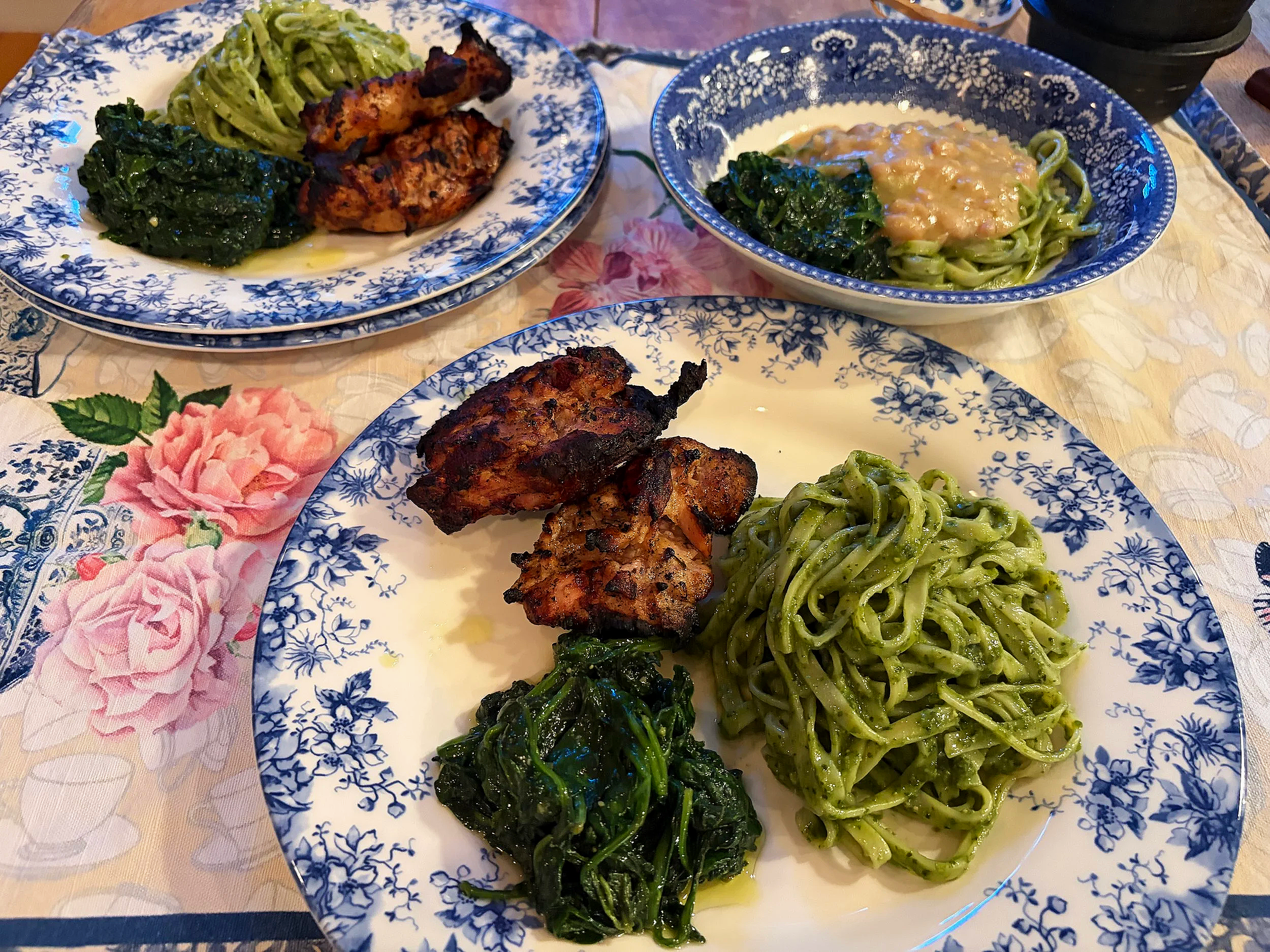 Creamy Pesto Pasta with Chicken &amp; White Beans